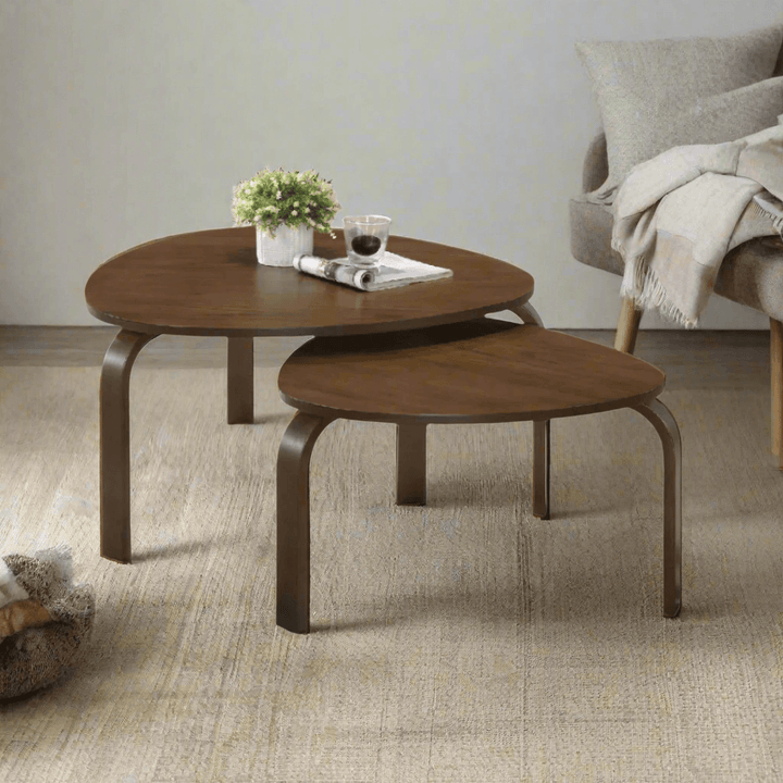 Quillon Wooden Nesting Coffee Table