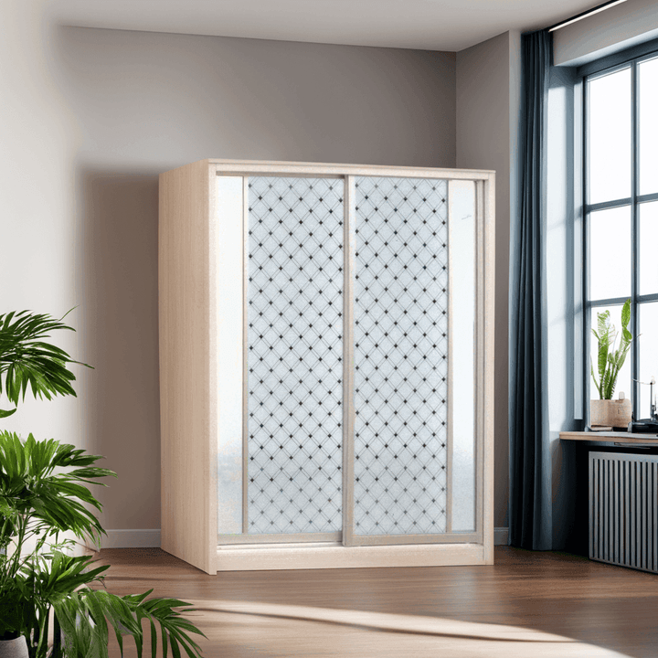 Santorini White Wash 5ft Sliding Wardrobe