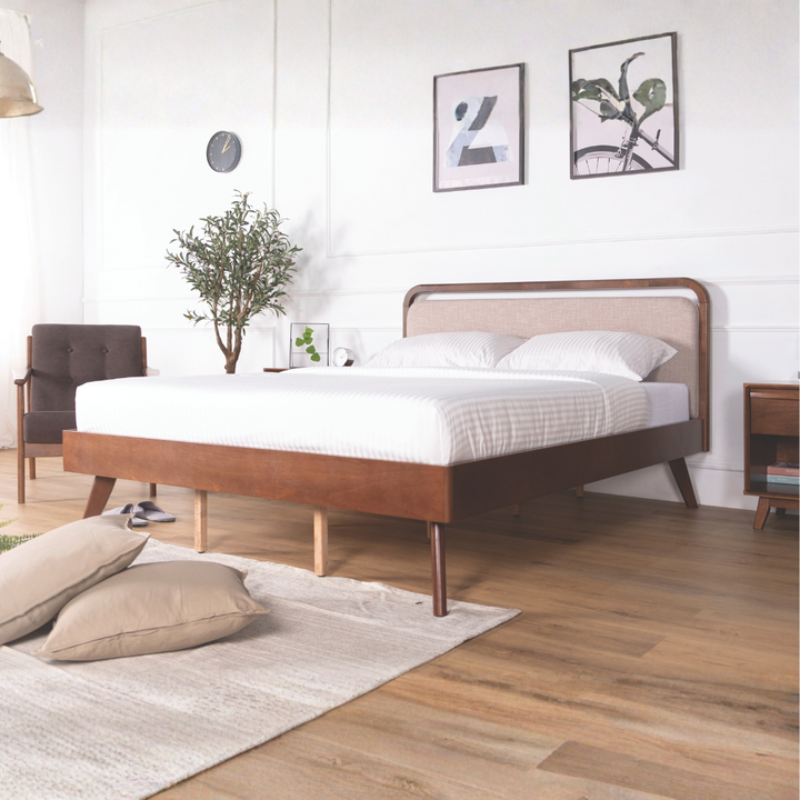 Vera Walnut Wooden Bed