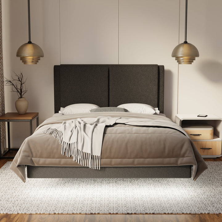 Vance Fabric Floating Bed Frame (Water Repellent, Pet Friendly & LED) By Esteller