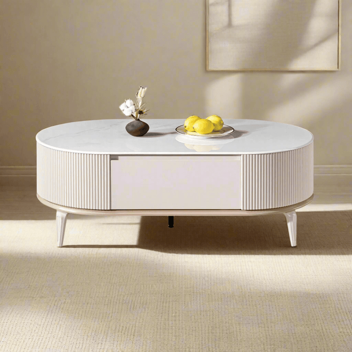 Clarisse Coffee Table with Microcrystalline Glass Top