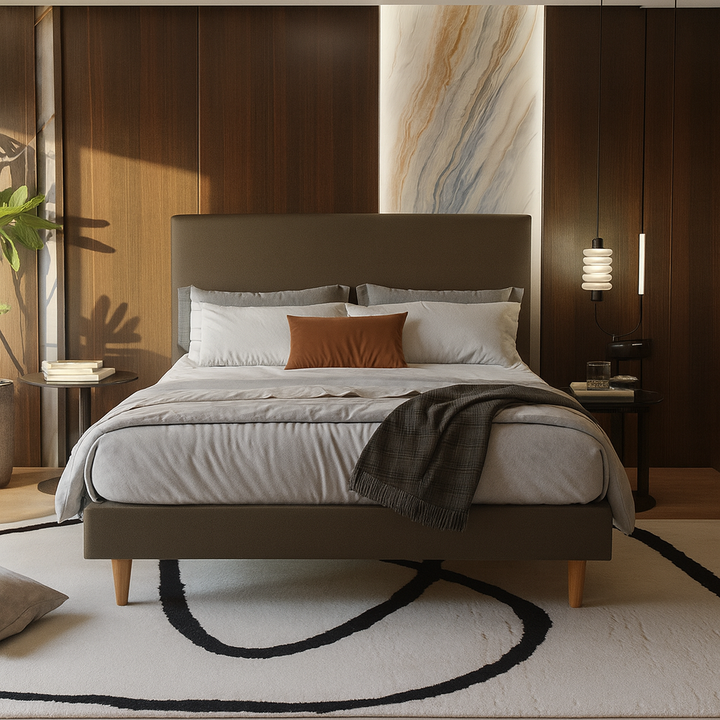 Devonne Faux Leather Divan Bed Frame + Dreamer 10" Spring Mattress with Eurotop