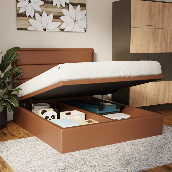 Zorvain Faux Leather Storage Bed Frame (Pet Friendly) by Somnuz
