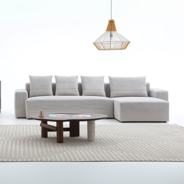 Pasquale Fabric L-Shaped Sectional Sofa