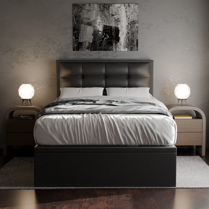 Robyn Faux Leather Storage Bed
