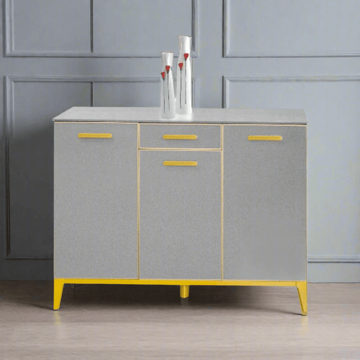 Palcy 3 Door Grey Shoe Cabinet