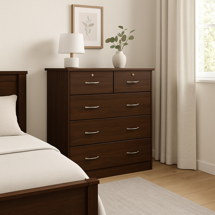 Carilyn Walnut Chest of Drawer (89cm)