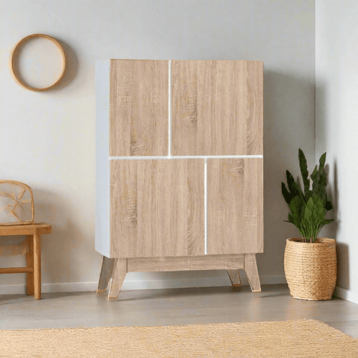 Tillian Wooden Shoe Cabinet (80cm)