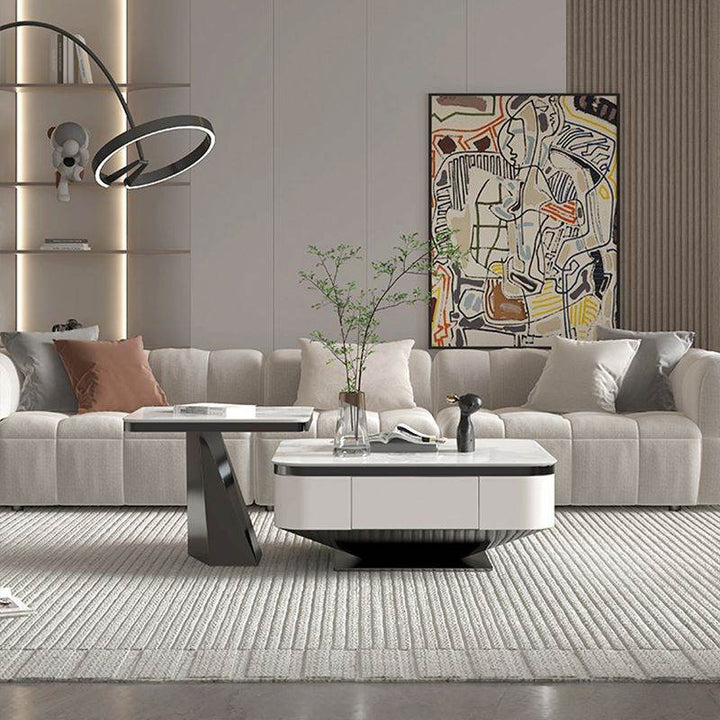 Andrea Glossy Sintered Stone Nesting Coffee Table