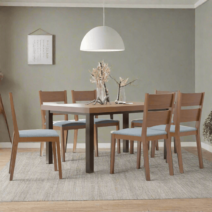Xerxes Wooden Dining Set (1+6)