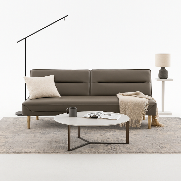 Ebenezer Faux Leather Sofa Bed