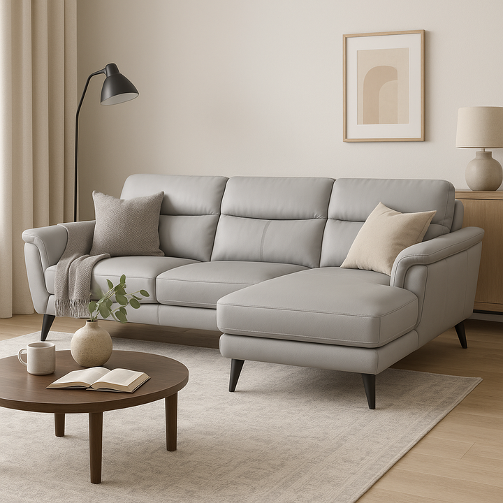 Sayuri Genuine Leather L-Shaped Sofa