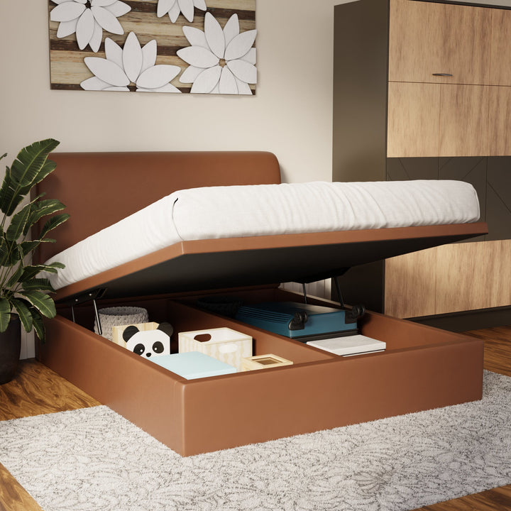 Vintaro Faux Leather Storage Bed Frame (Pet Friendly) by Somnuz