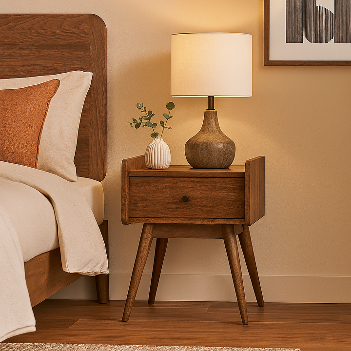 Birger Wooden Bedside Table (50cm)