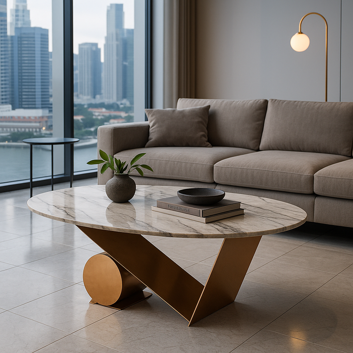 Fernie Cultured Marble Coffee Table (130cm)