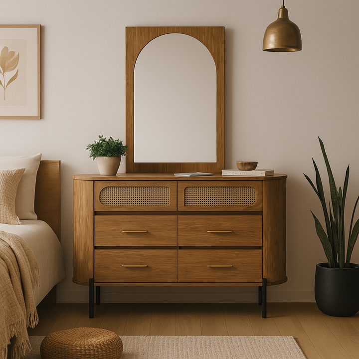 Zoya Rattan Dressing Table (139cm)