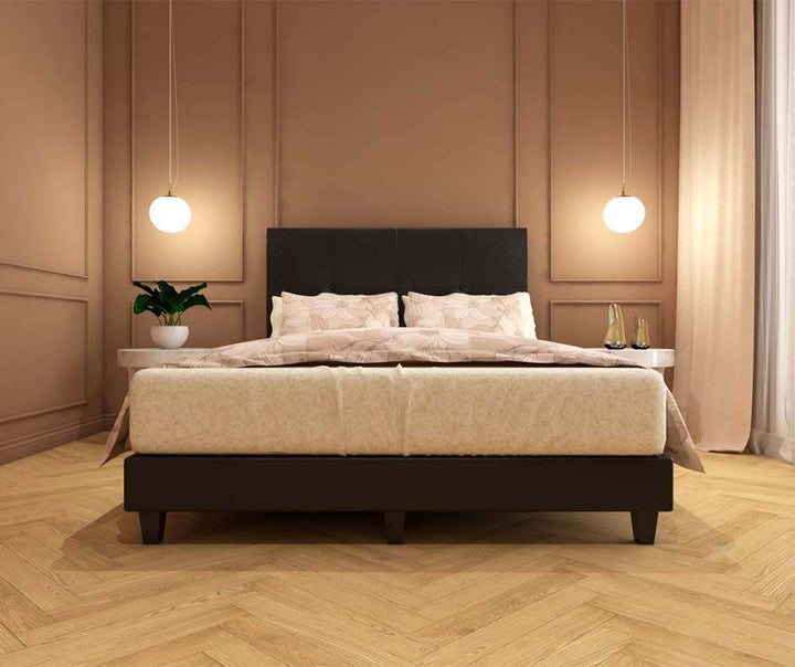 Faux-Leather Bed
