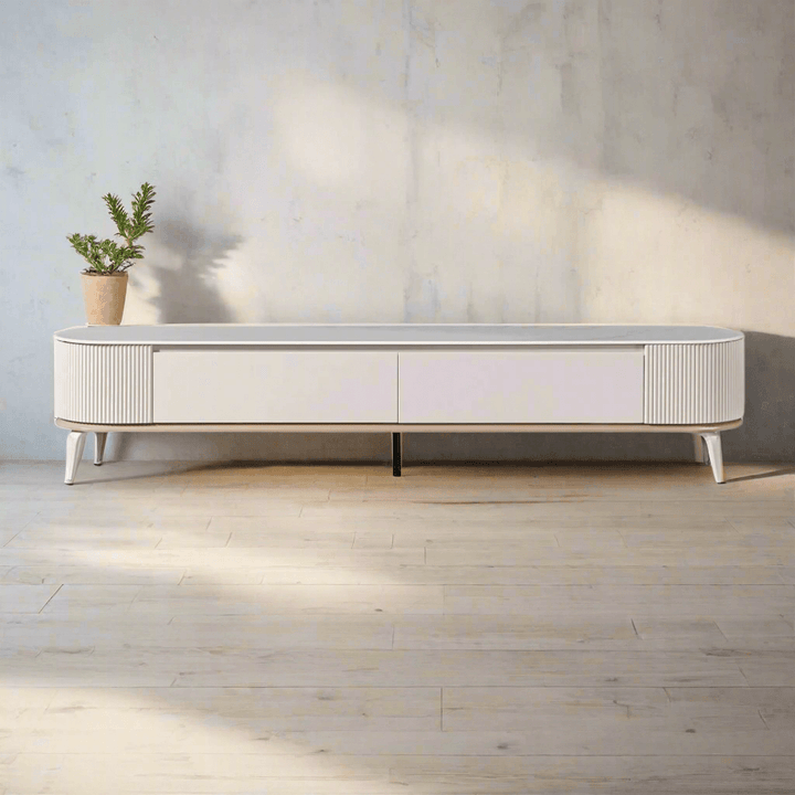 Clarisse TV Console with Microcrystalline Glass Top (200cm)