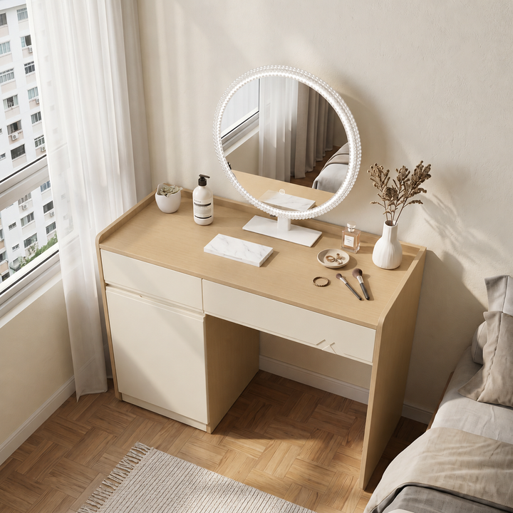 Meravelle Dressing Table with Mirror