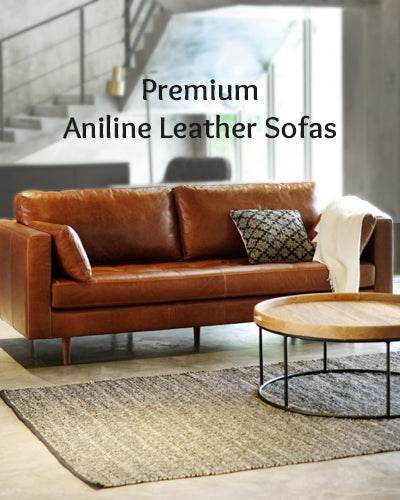 Premium Aniline Leather Sofa