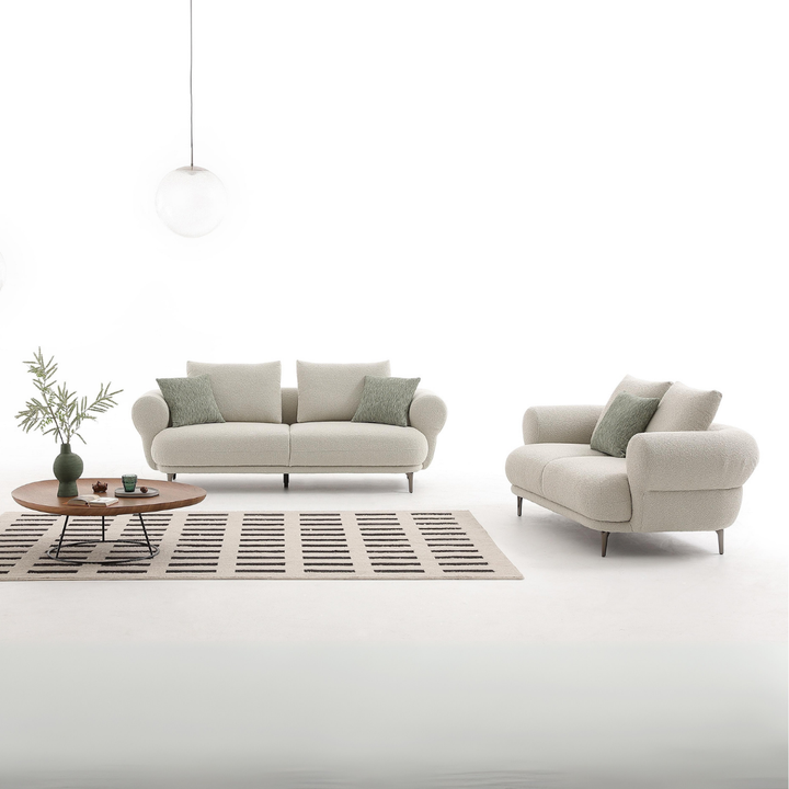 Amabilia Boucle Fabric Sofa