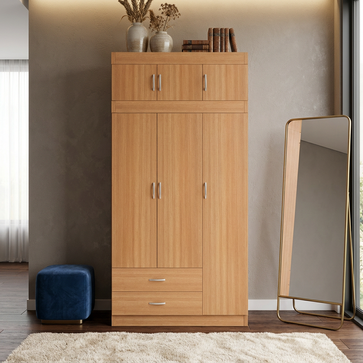 Quinton 3 Door Open Wardrobe with Top