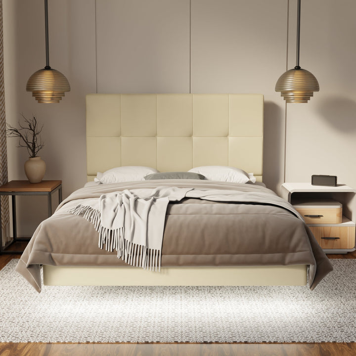 Marlowe Genuine Leather Floating Bed Frame (With LED) By Esteller