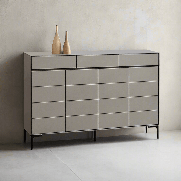 Liriel 4 Door Grey Shoe Cabinet (140cm)