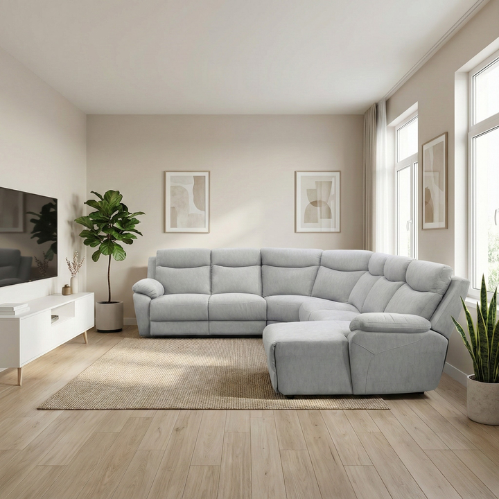 Yanor Fabric L-Shaped Corner Sofa (Sectional) by Esteller (Pet Friendly & Easy Clean)