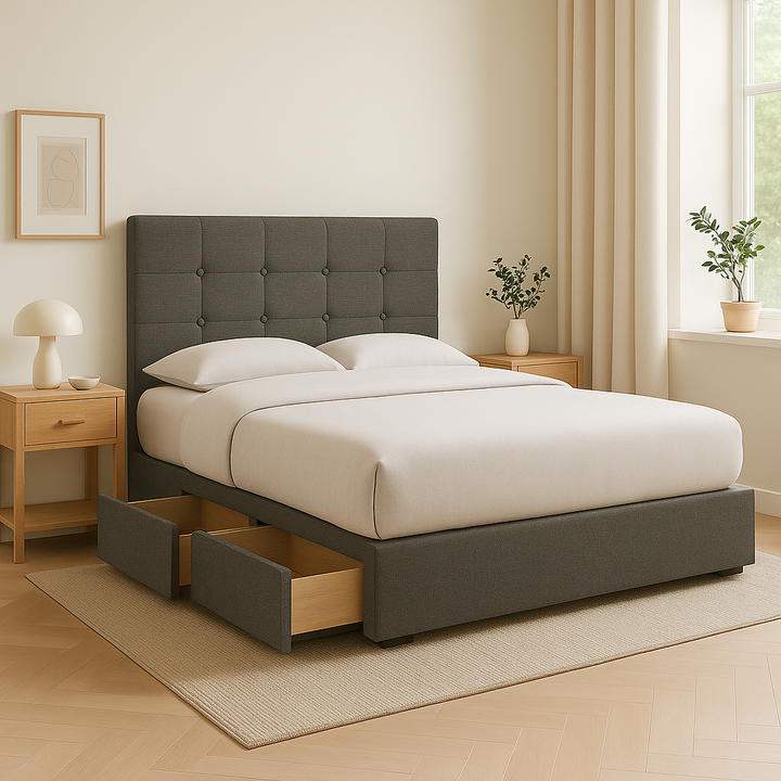 Ellie Fabric Drawer Bed Frame