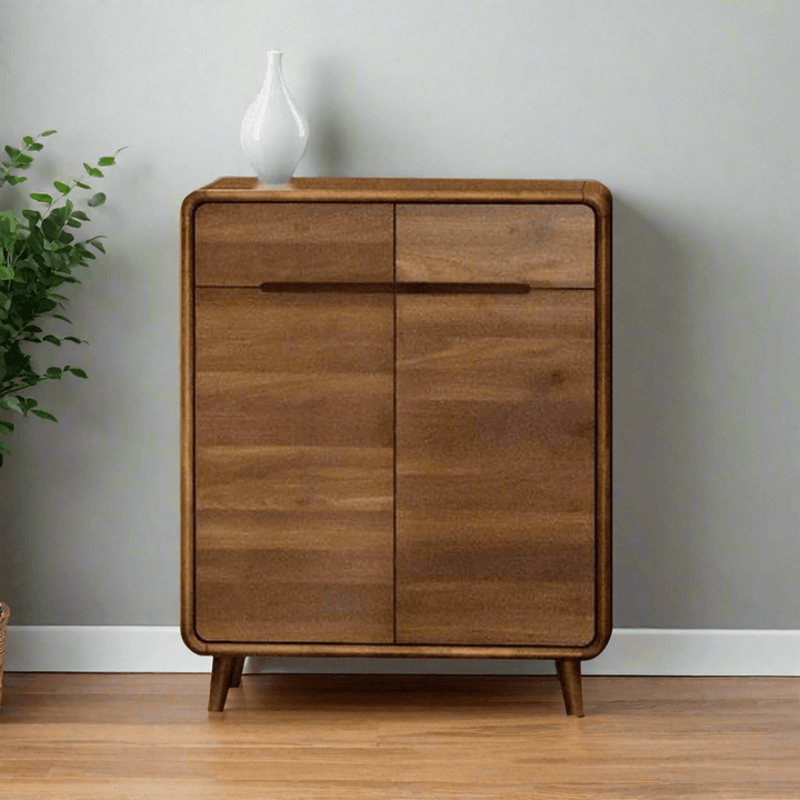 Danis 2 Door Wooden Shoe Cabinet (80cm)