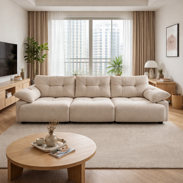 Luxon Fabric Adjustable Backrest Sofa