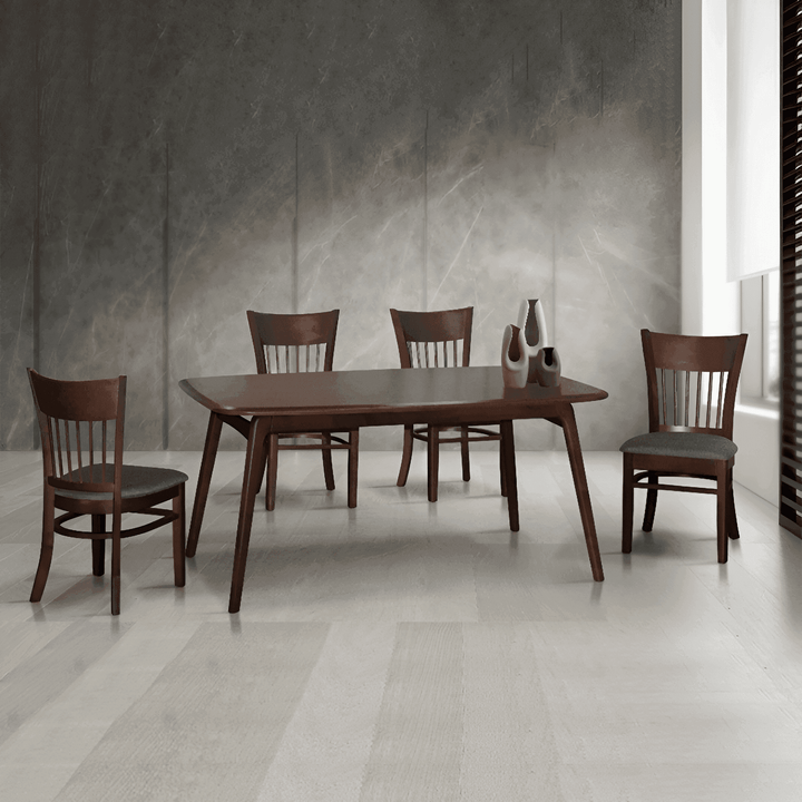 Pierce Wooden Dining Set (1+4)