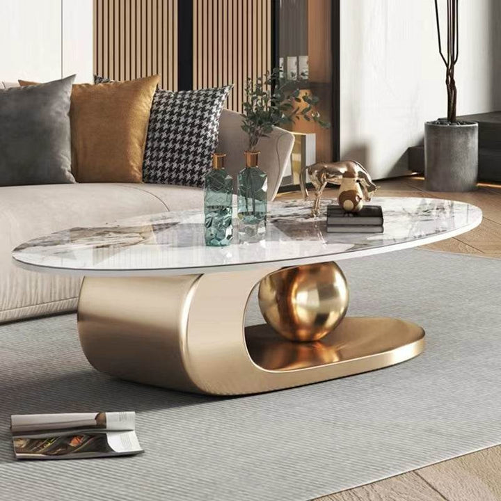 Darrol Glossy Sintered Stone Coffee Table