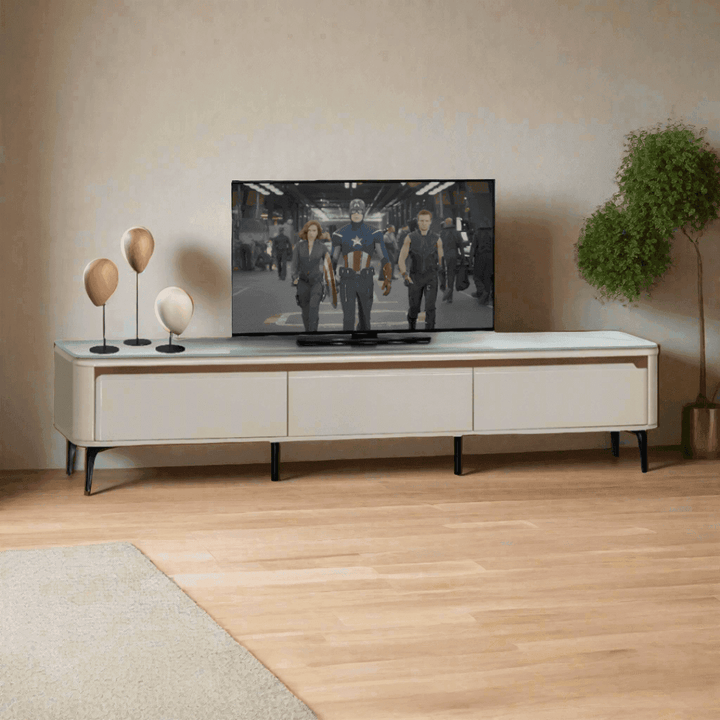 Imogen TV Console with Tempered Glass Top (200cm)