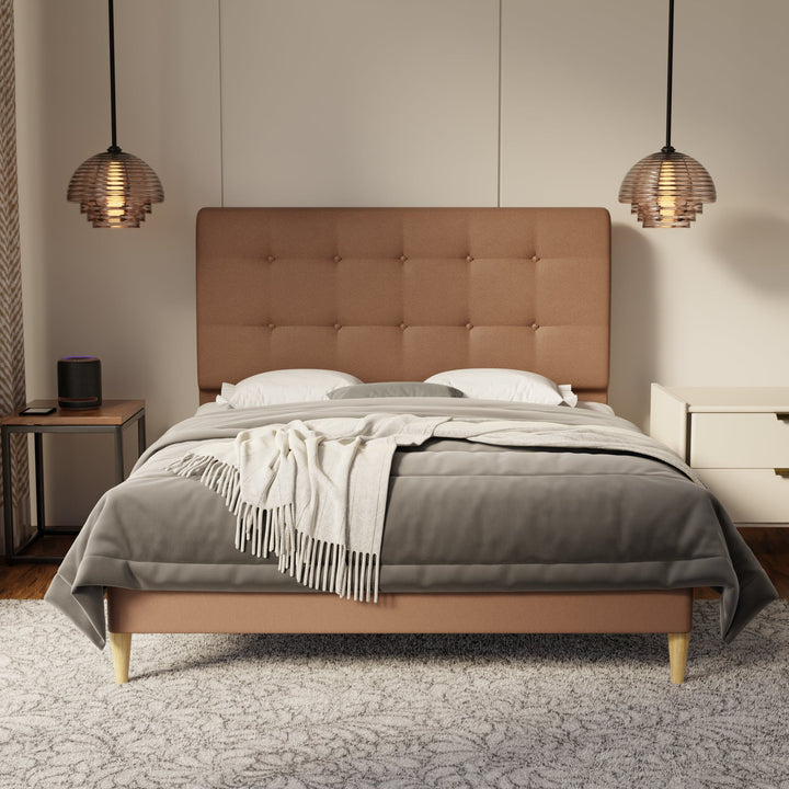 Endora Fabric Bed Frame (Water Repellent & Pet friendly) by Somnuz