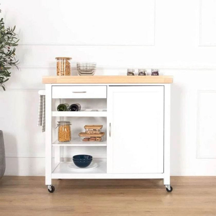 Hadley White Kitchen Trolley
