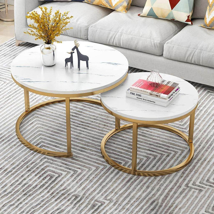 Emmie I White Gloss Sintered Stone Coffee Table