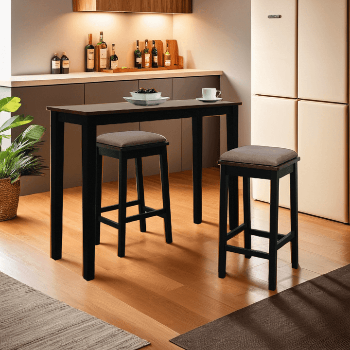 Aziel Wooden Bar Table Set (1+2)
