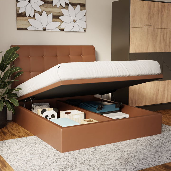 Endora Faux Leather Storage Bed Frame (Pet Friendly) by Somnuz
