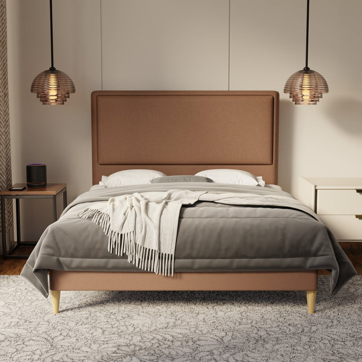 Shiro Fabric Bed Frame (Water Repellent & Pet friendly) by Somnuz