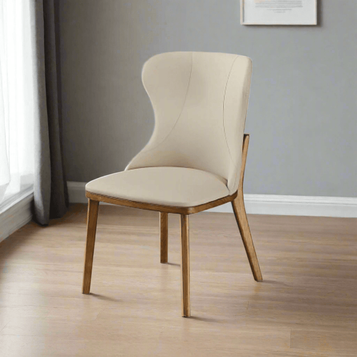 Romiu Faux Leather Ash Wood Dining Chair (Pet Friendly)