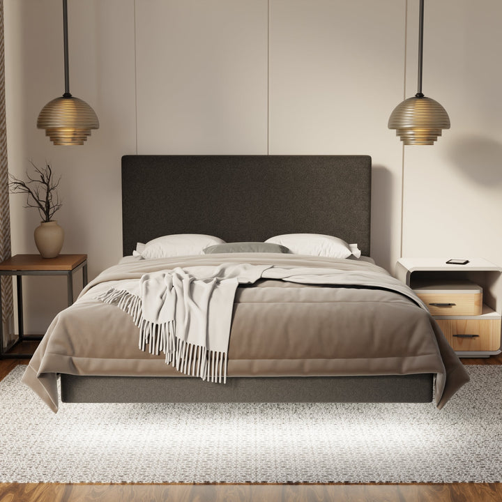 Kira Fabric Floating Bed Frame (Water Repellent, Pet Friendly & LED) By Esteller
