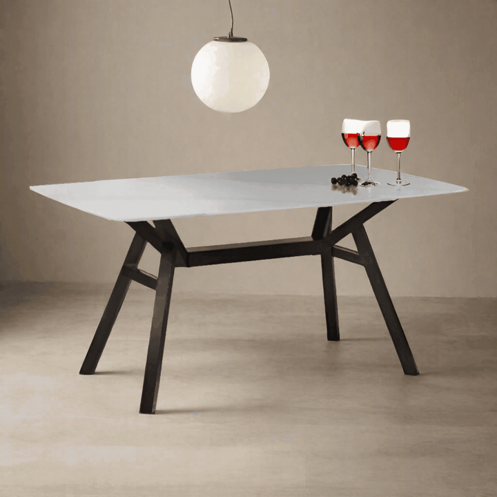 Paccia Wooden Dining Table with Sintered Stone Top (160cm)