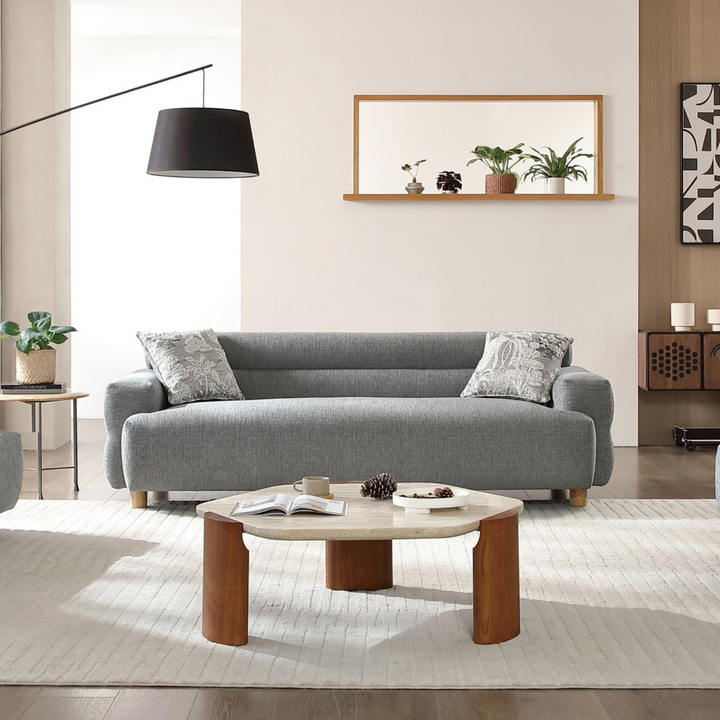 Bernardo Grey Fabric Sofa