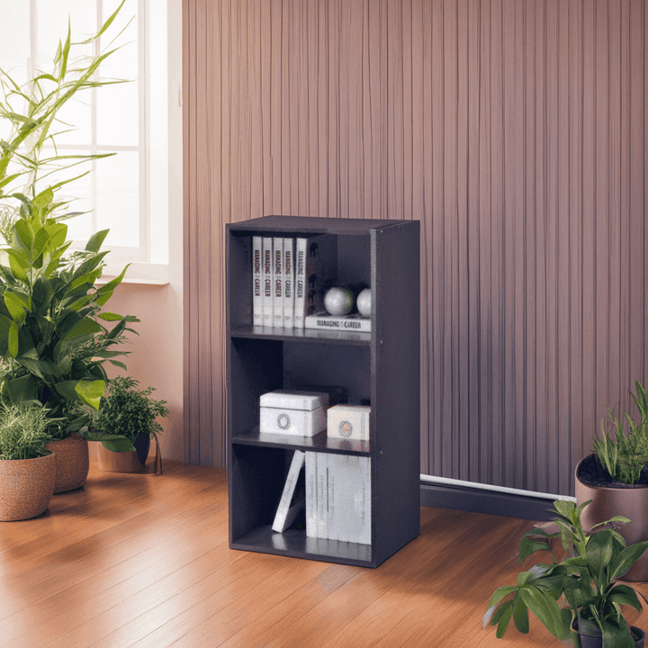 Darold Walnut Open Bookshelf