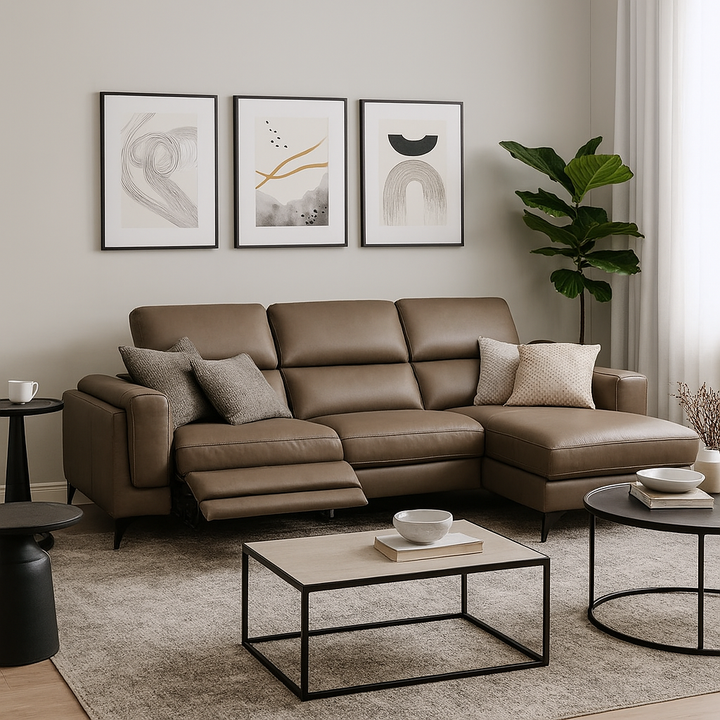 Yuma Genuine Leather Recliner Sofa