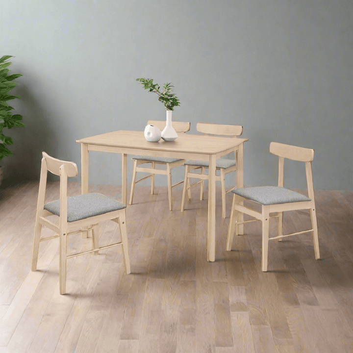 Novara Wooden Dining Set (1+4)