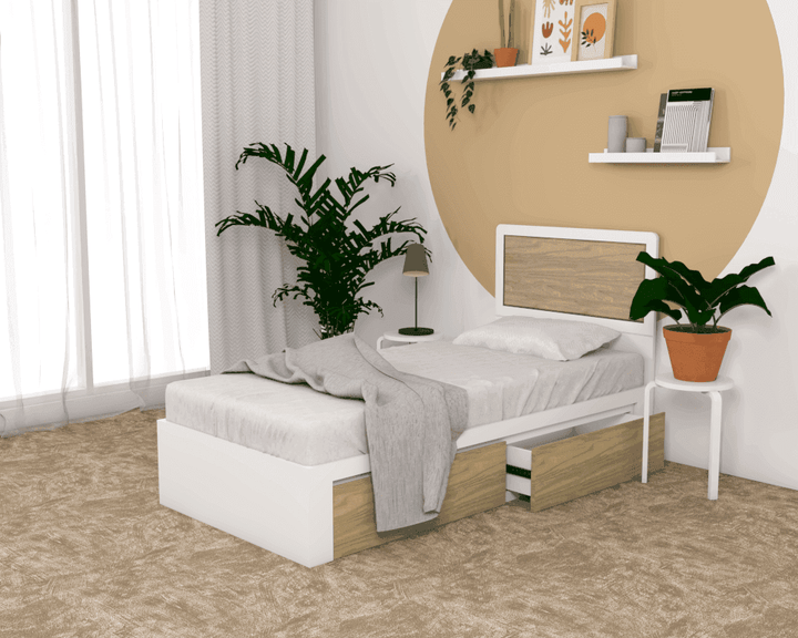 Hagel Wooden Drawer Bed