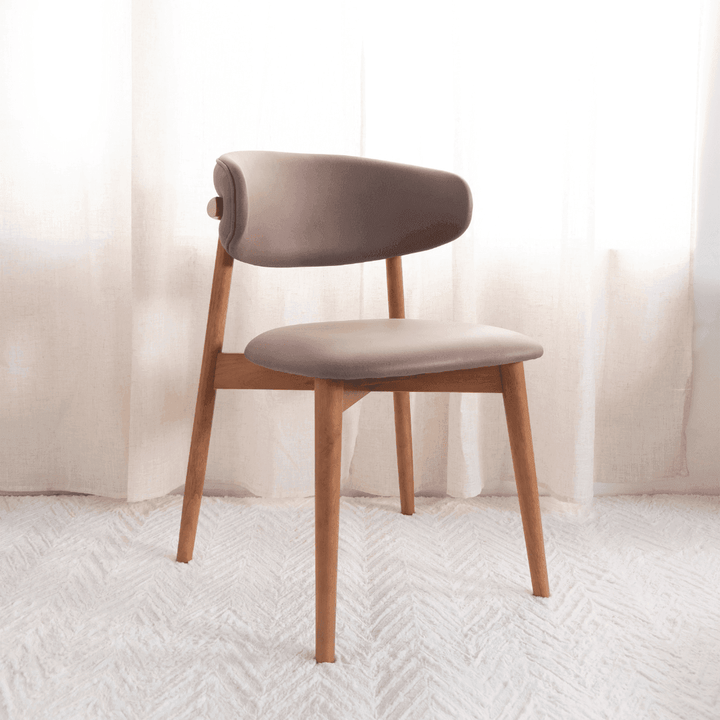 Marlow Grey Leathaire Wooden Dining Chair